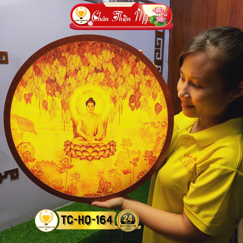 Product Introduction of Đèn Hào Quang Mandala In Tranh Trúc Chỉ CHÂN THIỆN MỸ, Trang Trí Bàn Thờ Phật, Treo Phòng Thờ TC-HQ-66 Decor 4