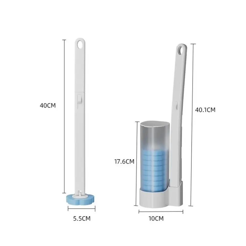 Vinnatsu Pembersih Toilet Sekali Pakai Spons Pembersih Kamar Mandi 6 Pcs Spons Isi Ulang Pembersih WC Disposable Bathroom Brush Sikat Toilet Sponge Anti Lecet 8
