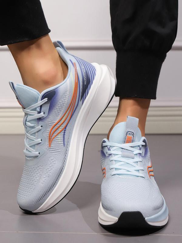 Men's Sporty Lace Up Running Shoes, Breathable Comfortable Sports Shoes, Non-slip Fashionable Casual Sports Shoes for Outdoor Activities 6