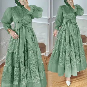 Aurora Boutiq MAXI LALISA | M L XL 2XL | 10 WARNA | Busui Friendly Terbaru Gamis Brukat Organza Fashion Busana Muslim Wanita Lebaran Mewah Kondangan Pesta Dress