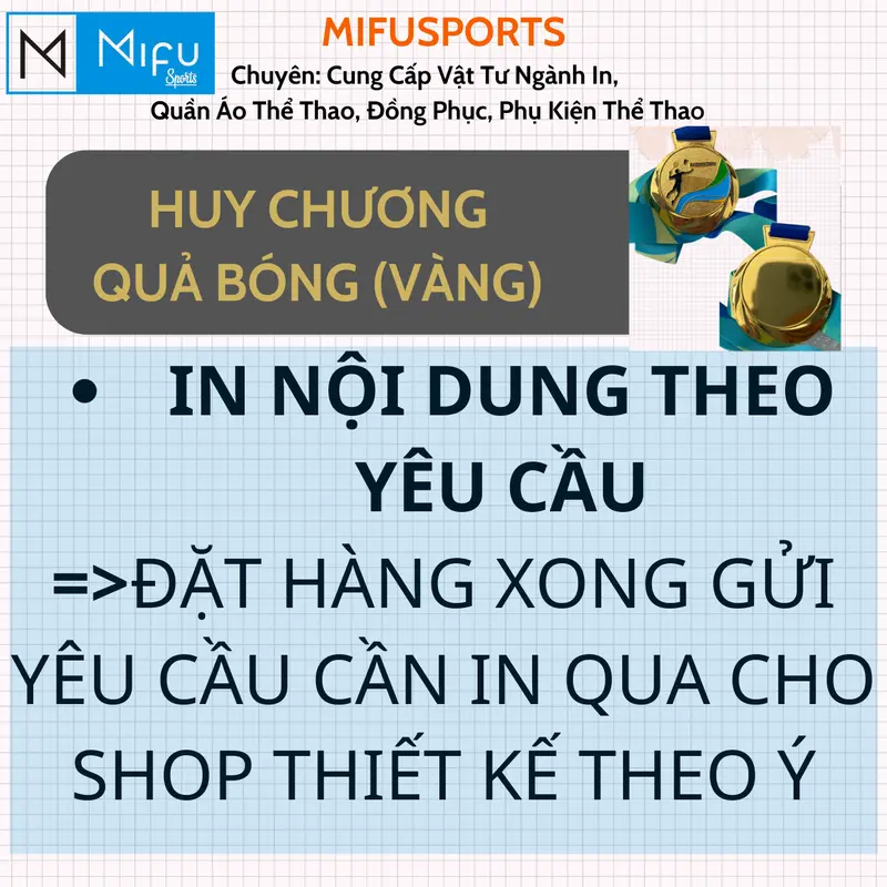 Huy chương kim loại ĐÁNH CẦU LÔNG - IN NỘI DUNG THEO YÊU CẦU, huy chương thể thao MIFU sỉ lẻ giá rẻ 5