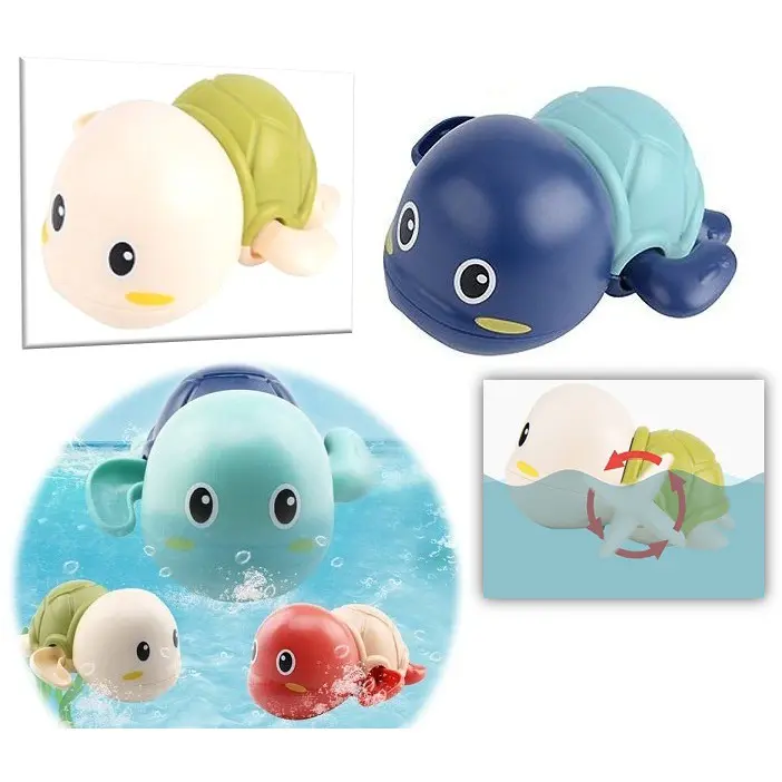 Mainan Mandi Anak Kura Kura Lucu Tanpa Baterai Turtle Chubby Swim Bath Toys - 9 cm 5
