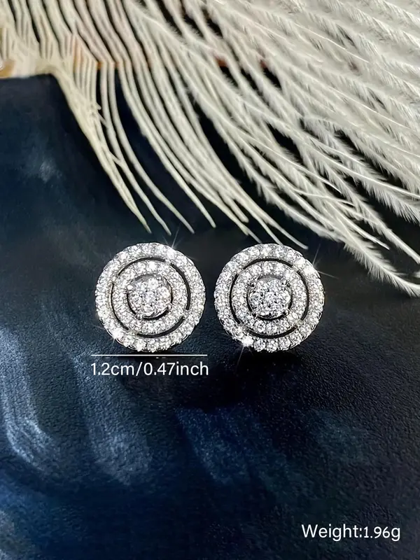 Zircon Decorated  Earrings, Fashionable Earrings for Women & Men, Trendy All-match & Exquisite Jewelry for Birthday Gift 1
