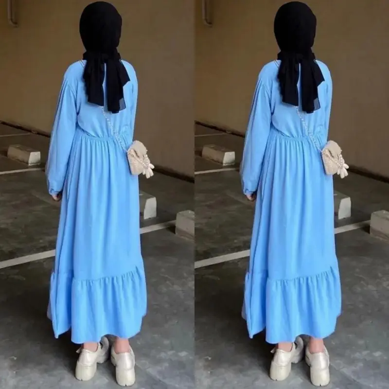 Siska Midi Dress Duyung Cringkle Airflow Busui Jumbo 6