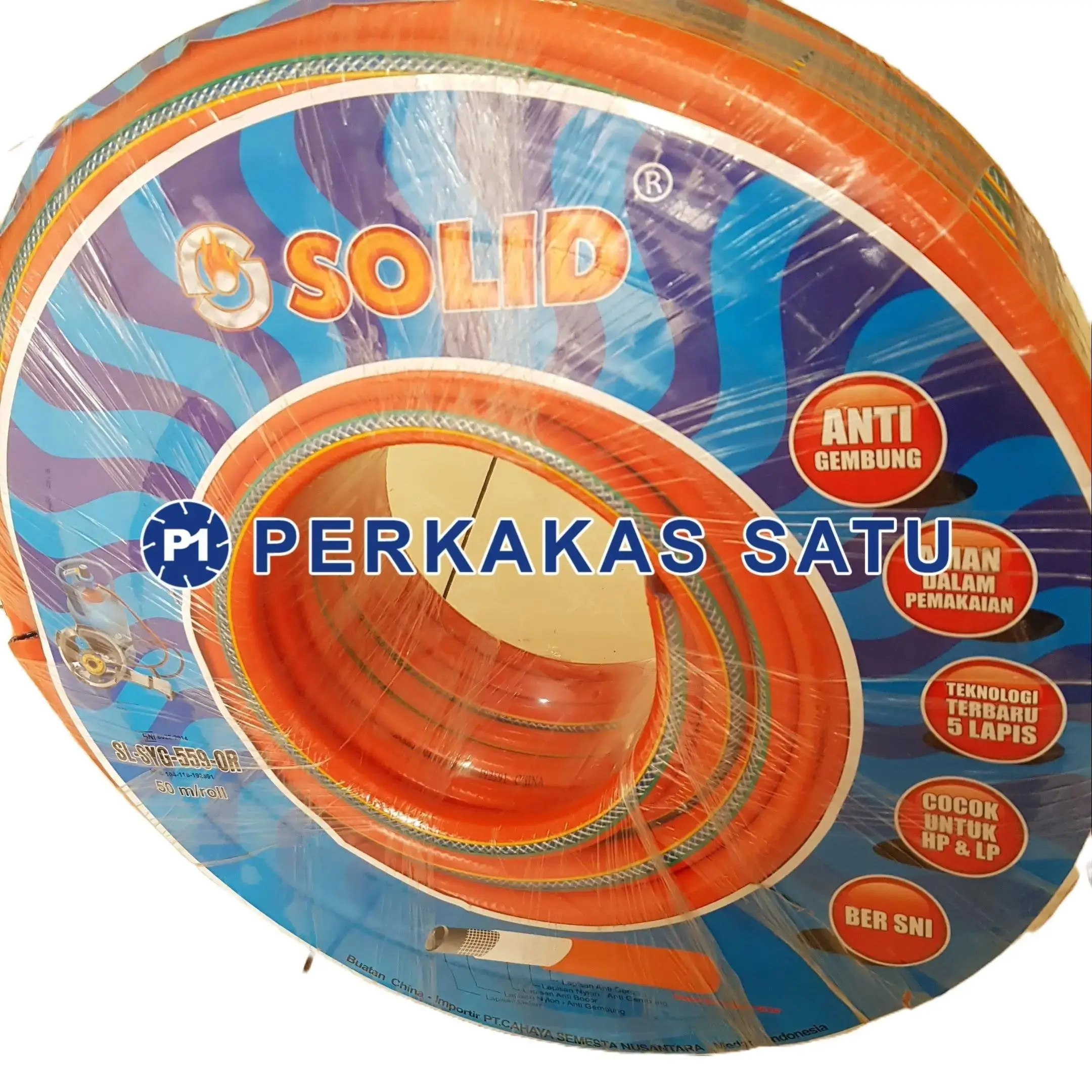 SOLID SELANG GAS 5 LAPIS TEKANAN TINGGI RENDAH SL-SYG 559-5W Per Meter