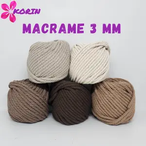 Tali Katun Makrame Warna 3mm 100gr / Macrame Cotton Rope Colors / Benang Macrame
