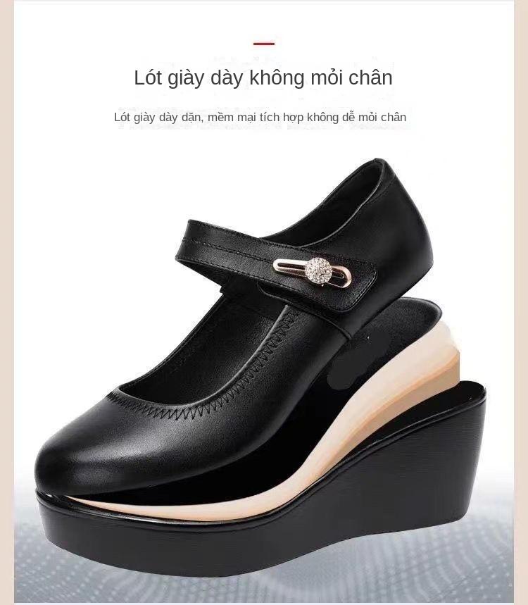 Product Introduction of Giày Da Nữ, Da Thật, Giày Đế Xuồng, Đế Mềm, Thích Hợp Cho Mẹ, Giày Da Nữ Trung Người Già Và Cao Tuổi, Thoải Mái, Hàng Mới Về 8