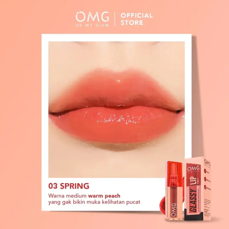 OMG OH MY GLAM Glassy Lip Tint 2g - Lip Tint Warna Intense Tahan 12 Jam 7