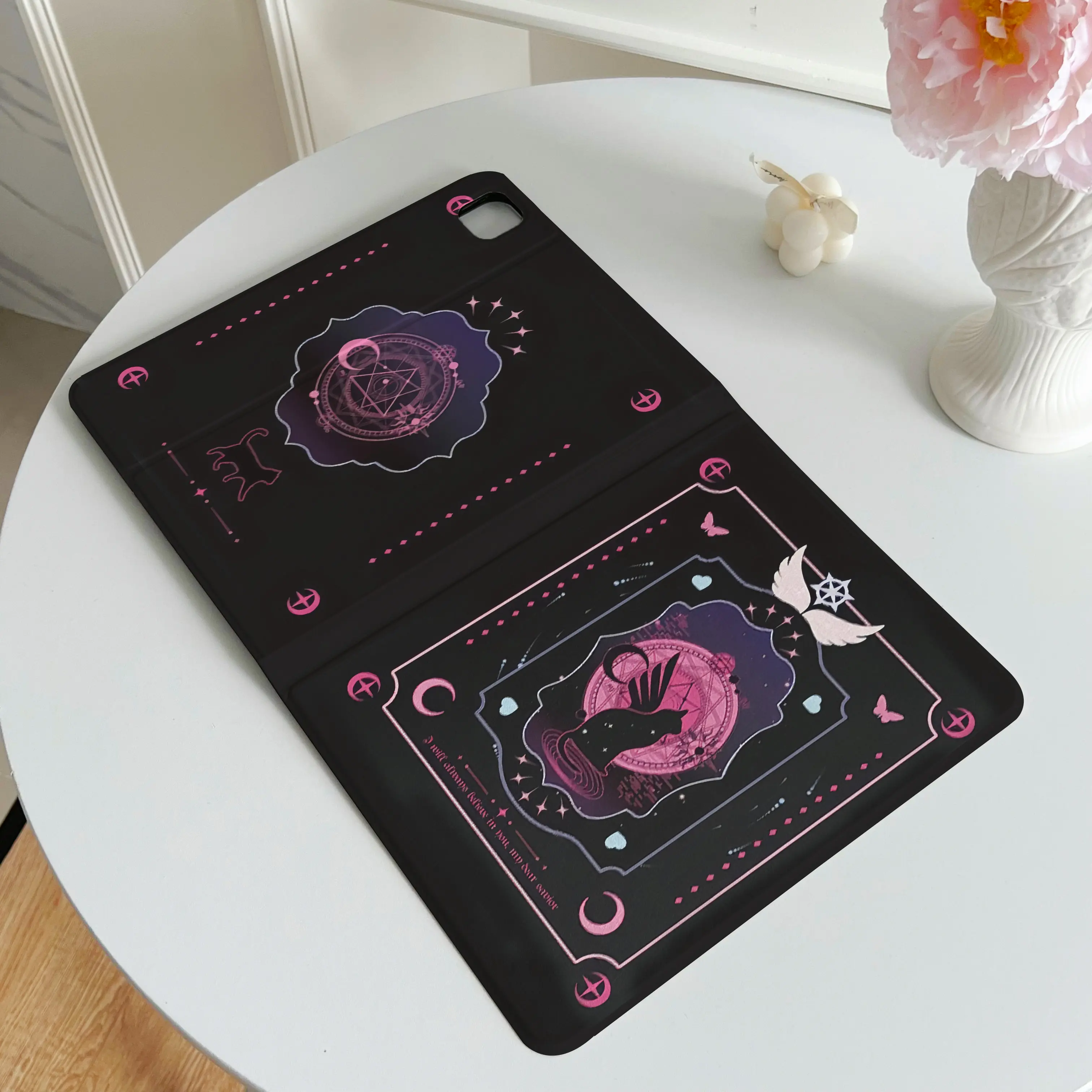 เคสไอแพด แมว Pro11 2024 Gen11 Air7 11 Gen10 Air6 11 Pro11 2018 Gen9 Air4/5 Gen8 หนังสือเวทย์มนตร์ เคสipad Gen6/5 Pro11 2022/21/20 mini6/7