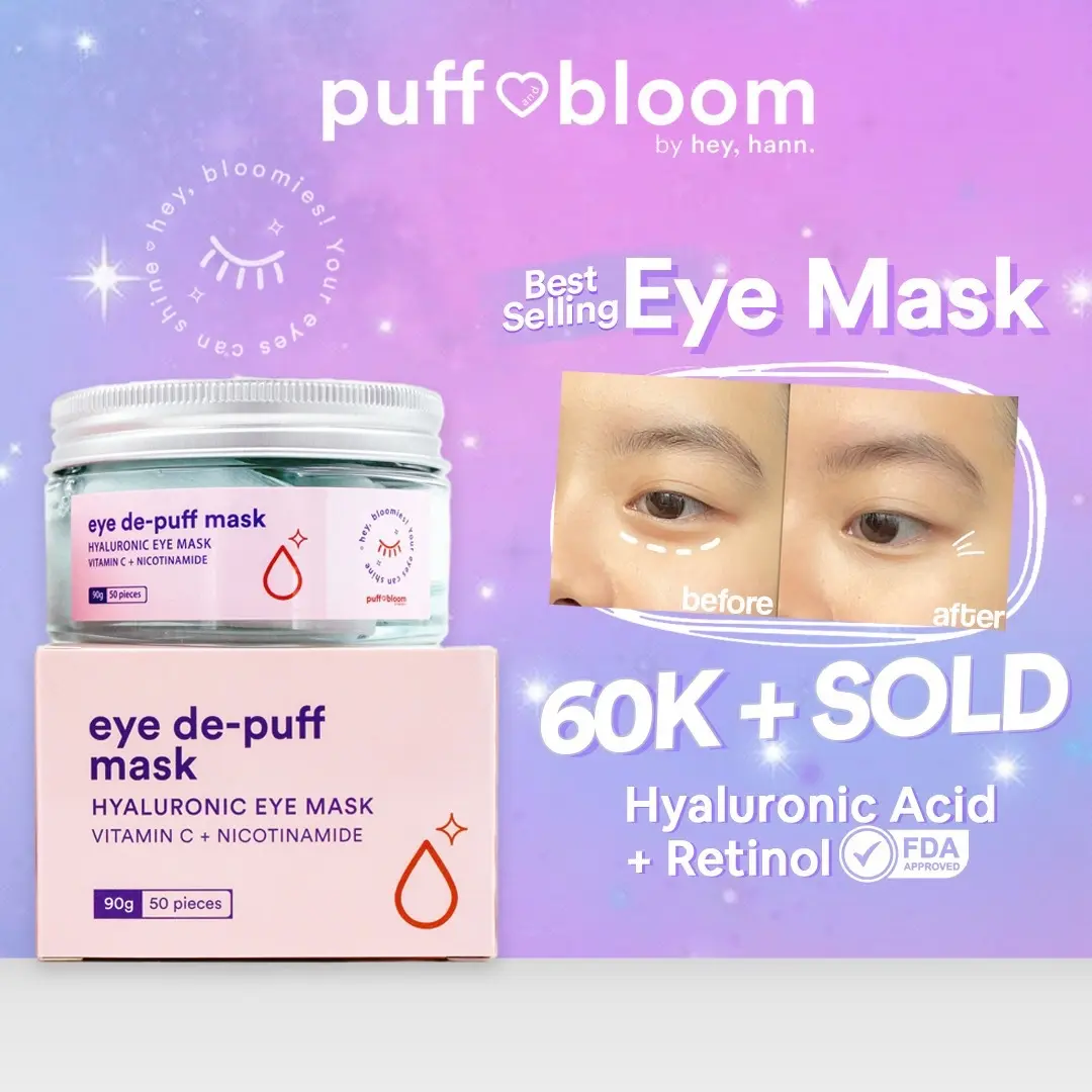[On Sale] Eye de - puff mask by Puff & Bloom Hyaluronic Acid Skincare Masks Serum Lighten  Comfort Wrinkles Hydrating All Skin Types Relaxing Firming Gentle Whitening   Dry Skin  Eye Serum Sensitive  Hydrating Retinol Radiant Hydrate Soothing Brightening