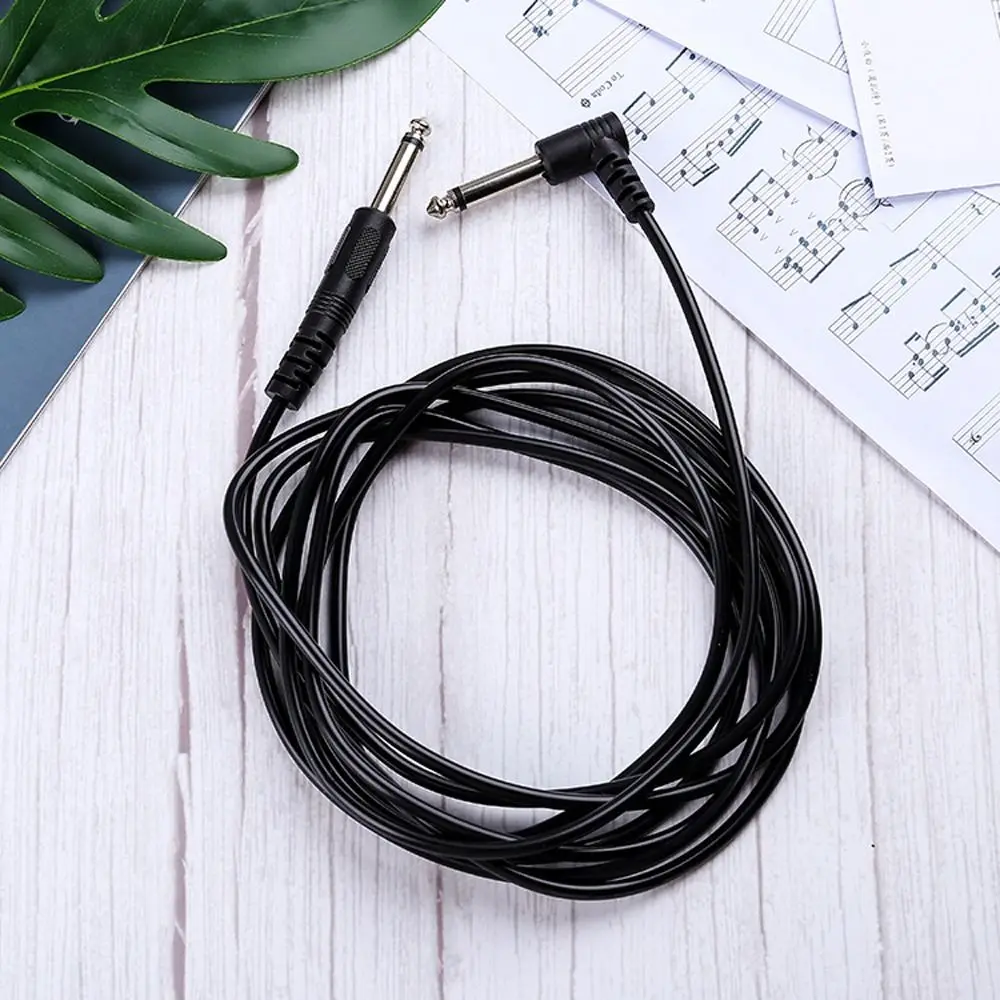 Audio Speaker Straight To Right-Angled Guitar Instrument Cable Noise Shielded 2 Plugs Electric Guitar Cable 3 Meter Patch Cord Guitar Cord Keyboard Mixers