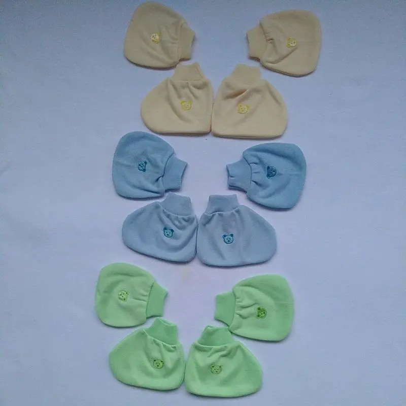 3 Set Sarung Tangan Kaki Bayi Newborn kuning parsel 1