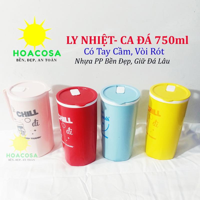 Lý Giữ Nhiệt 750ml Ca Đựng Đá Bình Giữ Nhiệt Hiệp Thành- Mini Đẹp Xinh Giữ Đá Lâu Tiện Dụng.