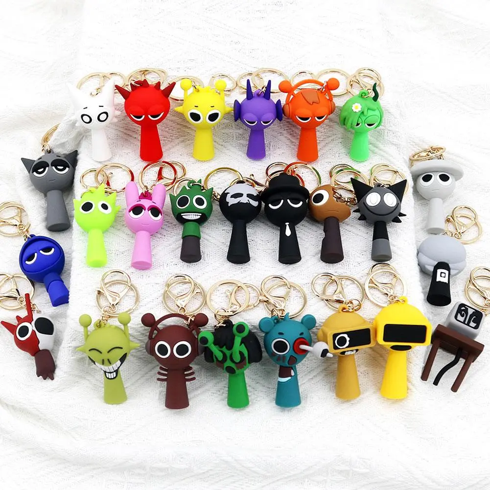 Rhythm Box Pendant Small Gift Sprunki Rhythm Box Keychain Game Merchandise Doll