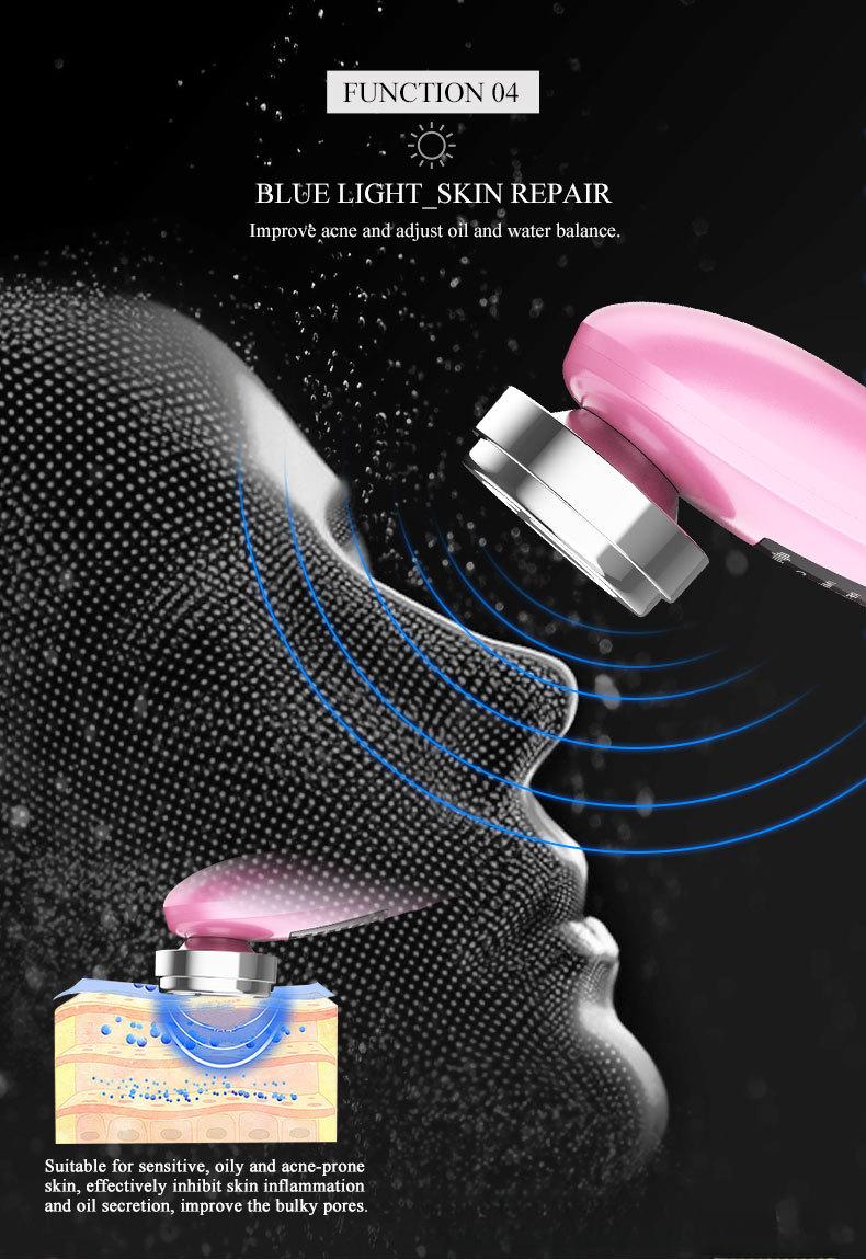 Product Introduction of Peranti Angkat Muka, 7 dalam 1, EMS, RF, Arus Mikro, Peremajaan Kulit, Untuk Wanita, Pengurut Muka, Terapi Cahaya, Anti-Penuaan, Kecantikan Kedutan 5