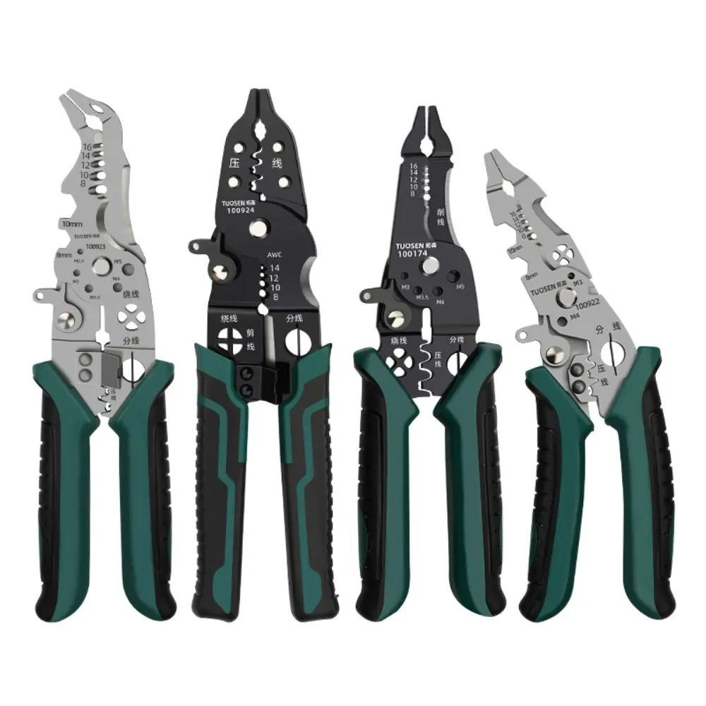 New High-carbon Steel Wire Stripping Pliers Non-Slip Multifunctional Electrician Crimpe Pliers Hand Tools Comfortable Pincers Electrician