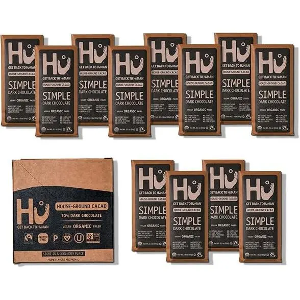Hu Chocolate Bars Natural Organ Fair Trade Dark Chocolate 1 pcs - shalty