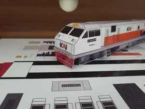 DIY Papercraft pola kertas Kereta Api Indonesia CC203