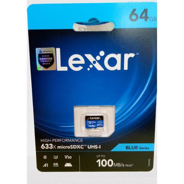 Lexar Micro SD 64GB 633X MicroSDHC R 100Mbps High Performance 0
