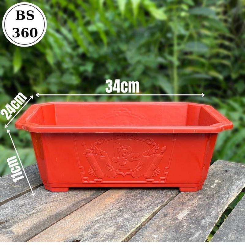 [5 Cái] Chậu Nhựa Bonsai Chữ Nhật (34x24x11)