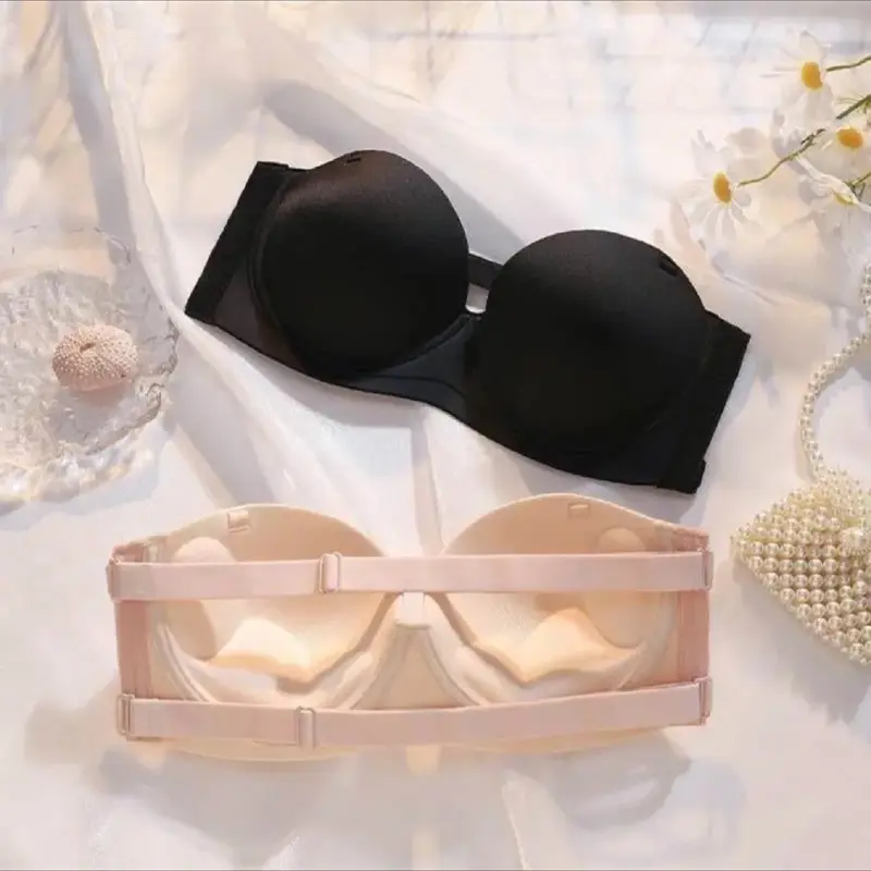 QD 666_ Áo lót, áo ngực Nữ cúp chống tụt có gọng đệm KÉP 3cm, mặc hở lưng, hở vai Women Cup Bra 0