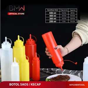 Botol Saus Dispenser Saos Kecap Mayones Cuka Minyak Bumbu Dapur Plastik