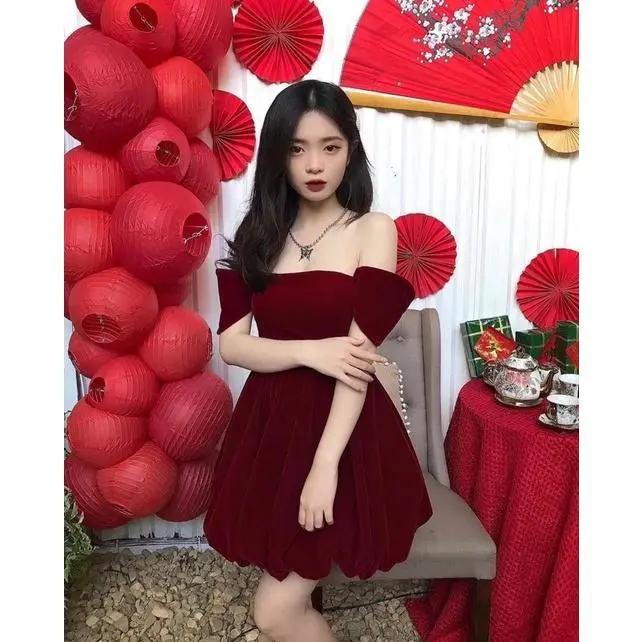 Merry Dress ( Đầm nhung babydoll dự tiệc xinh xắn tôn dáng)