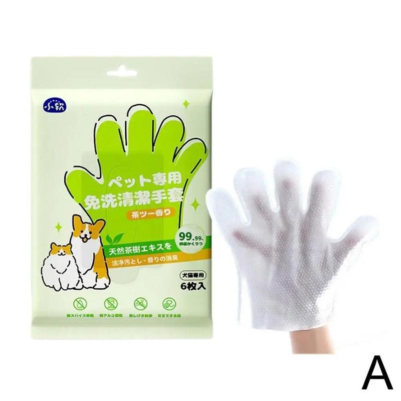 Product Introduction of NEW High-end 1 Bag/6PCS Pet Wash Free Cleaning Gloves Pet Disposable Cleaning Gloves Stain Remover Dry Cleaning Wet Wipes For CAT DOG 16