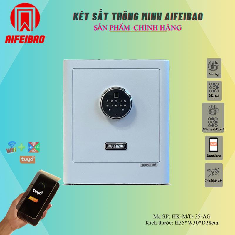 Product Introduction of Két sắt thông minh Aifeibao HK-M/D-35-AG màu Đen nhỏ gọn dành cho cửa hàng hoặc để trong tủ | Két gia đình 4