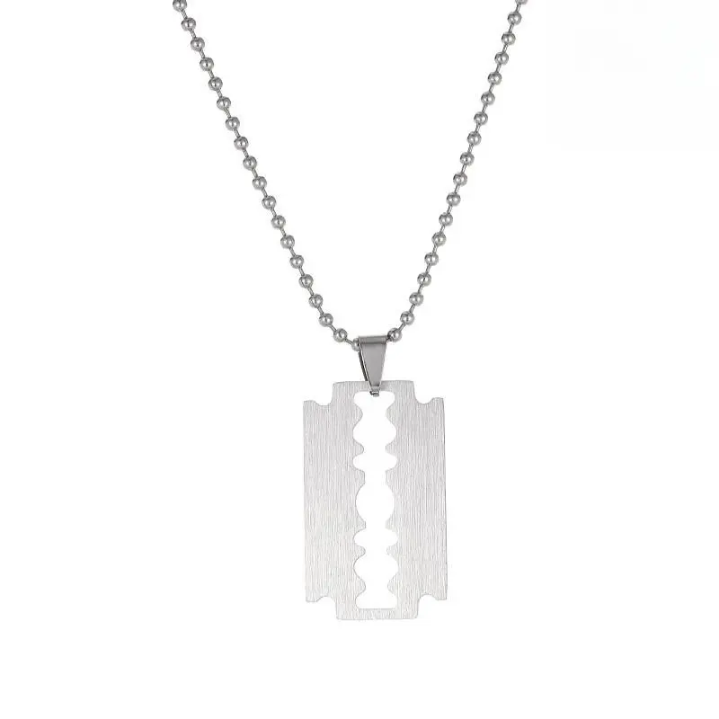 Titanium Steel Necklace, Cool Blade Cross, Men's and Women's Street Racket, Bouncing, Disco, Hip-hop Necklace