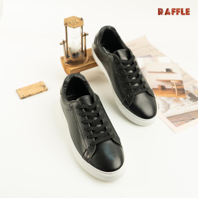 Product Introduction of Giày Thể Thao Nam Raffle Basic Sneaker - White Kiểu Dáng Basic Dễ Phối Đồ Da Bò Thật Bảo Hành 1 Năm 5