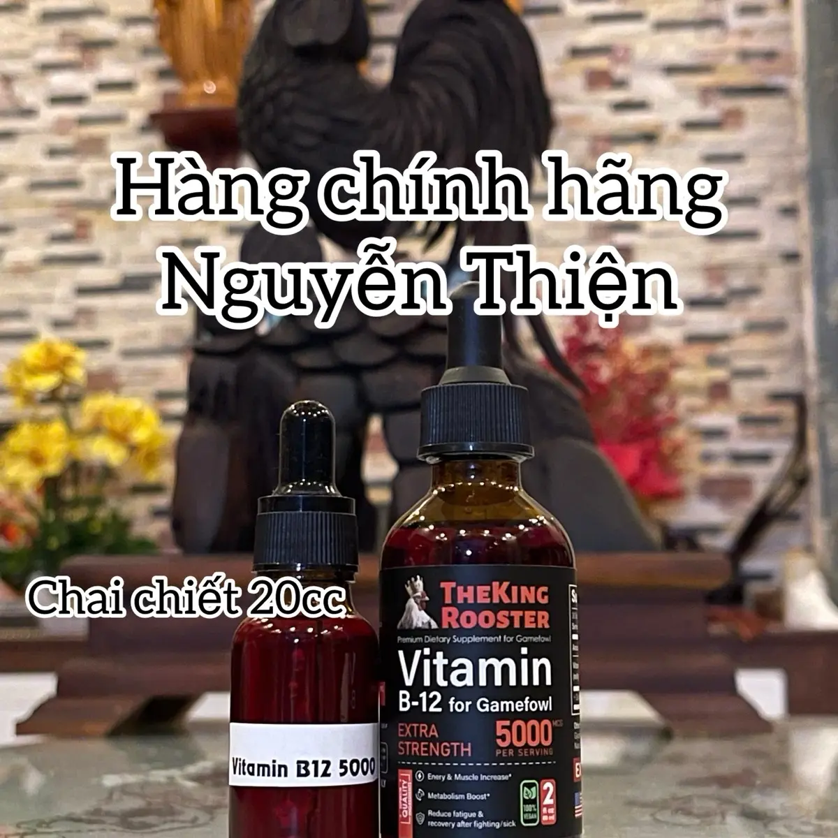 Vitamin B12 5000 chai chiết 20ml - sung hừng tăng hồng cầu đá bo lớn cho gà đá