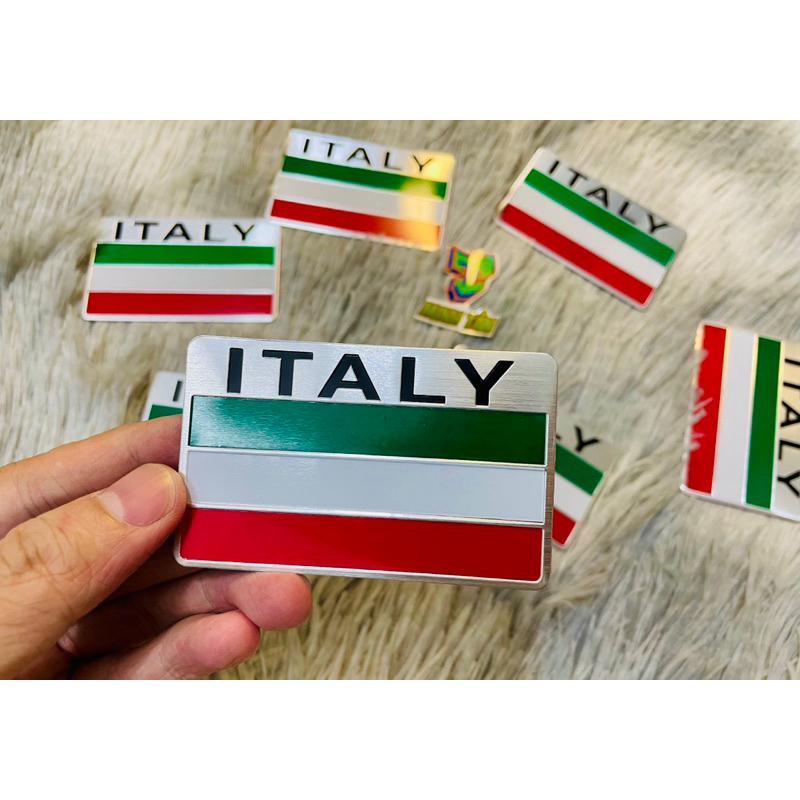 Tem Nhôm - Logo nhôm hình lá cờ nước ITALY trang trí xe 5