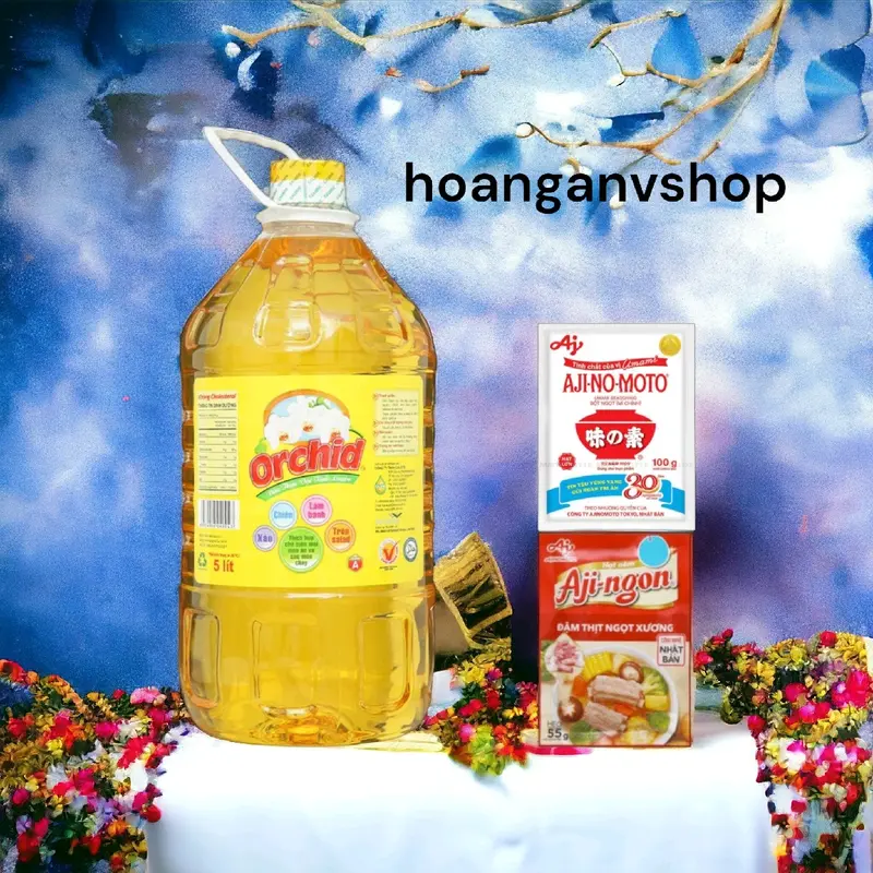 Dầu ăn Orchid 5l - Tặng 1gói Bột Ngọt Hạt Lớn 100gr, 1gói Hạt Nêm 55gr 4