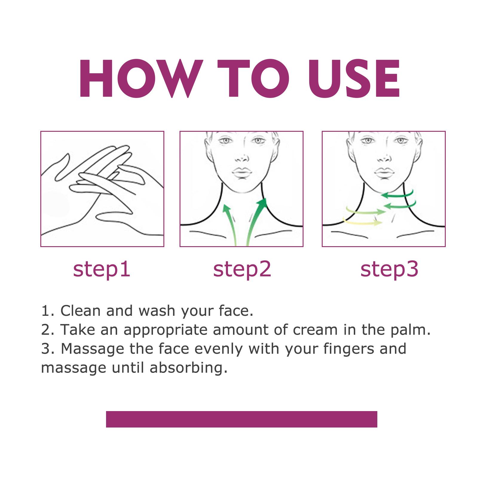 Jaysuing krim leher kolagen hidrolisasi, menghilangkan garis leher, bentuk leher angsa, Krim leher putih halus Hitam Mengencangkan Mencerahkan Perawatan Kusam Memudarkan