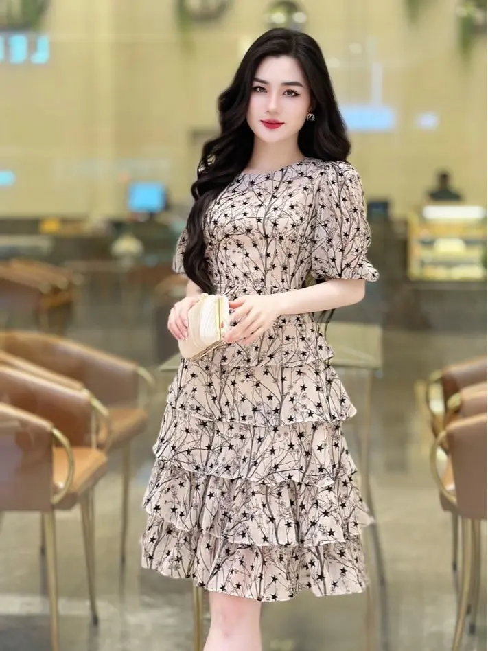 [MIỄN SHIP] V1807 Váy Tơ Hàn 2 Lớp - Thiết Kế Thanh Lịch Dành Cho Nữ Women Dress