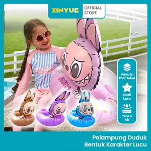 Pelampung Duduk Ban Renang  Bayi Karakter Labubu Lucu Baby Swim Trainer Safety Baby Boat Summer Kids
