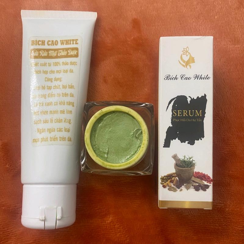 BÔ 3 SP KEM TRÀ XANH SERUM SỮA RỬA MẶT BÍCH CAO Skincare