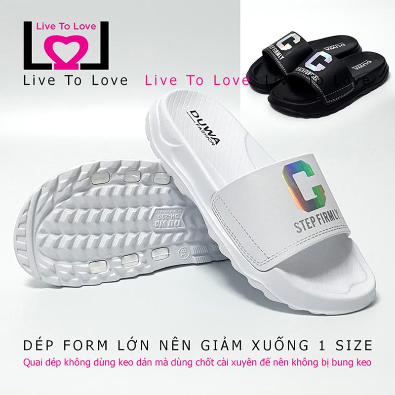 Dép Nam, Nữ Quai Ngang Siêu Nhẹ DUWA LT2062 - Hàng Chính Hãng - Dép, Slipper Đế Bằng Dép Lê