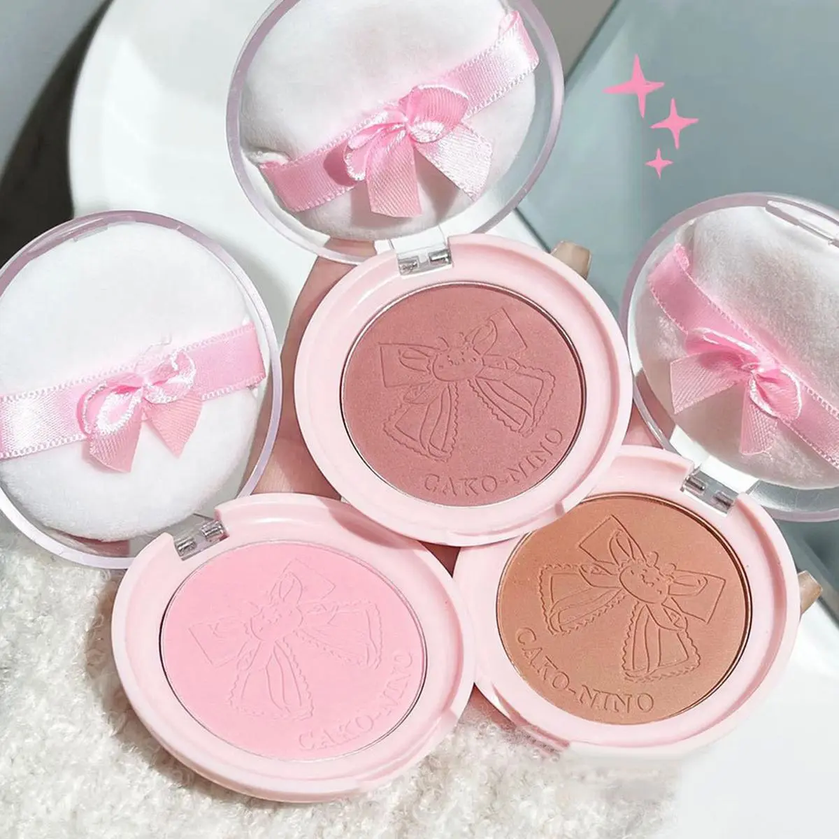 wish bow monochrome blush monochrome blush women's makeup small blush color soft matte powder blush