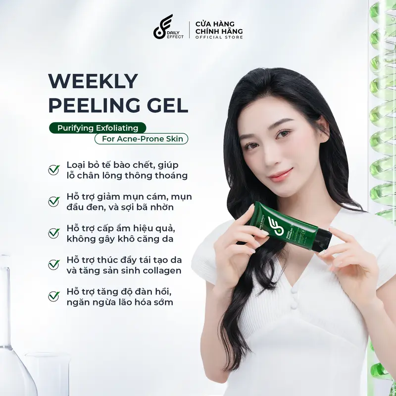 Gel Tẩy Da Chết DAILY EFFECT 120ml (Skincare hỗ trợ làm sạch tế bào chết, hấp thụ dưỡng chất tốt hơn cho Nam&Nữ) 5