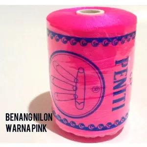 benang nilon warna pink / peratan mesin jahit