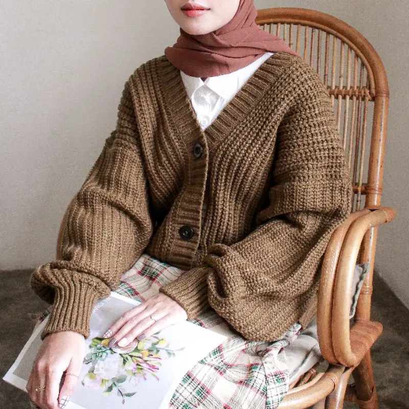 [PREMIUM] Braid Button Cardi Rajut Get 3 Tebal cardigan korea