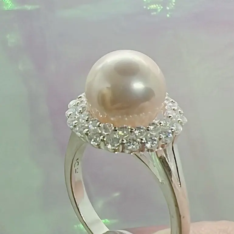 Mã( N 01520)NHẨN HỘT ngọc trai  trang sức phụ kiện siêu xinh thanh lịch