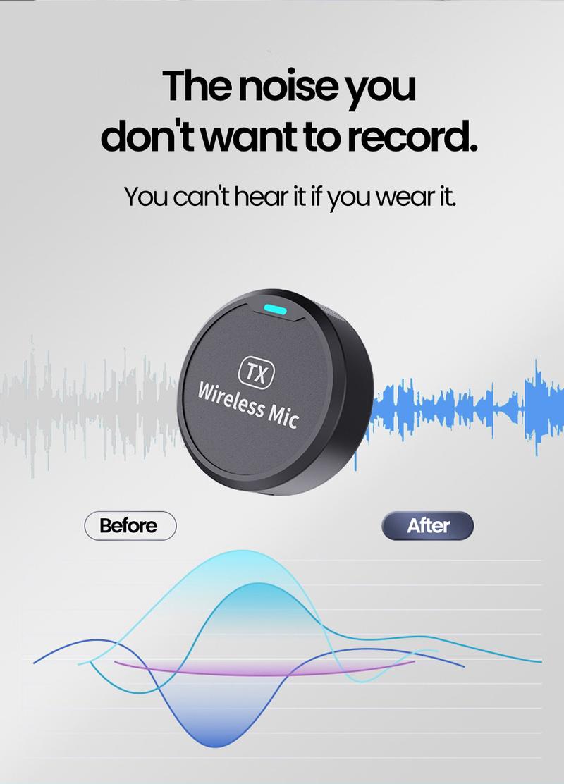 Product Introduction of M1 wireless magnetic button microphone, compatible with iPhone, iPad, Type-C,for live streaming, interviews, Vlog recording, audio recording, portable mini microphone, plug and play noise reduction 81