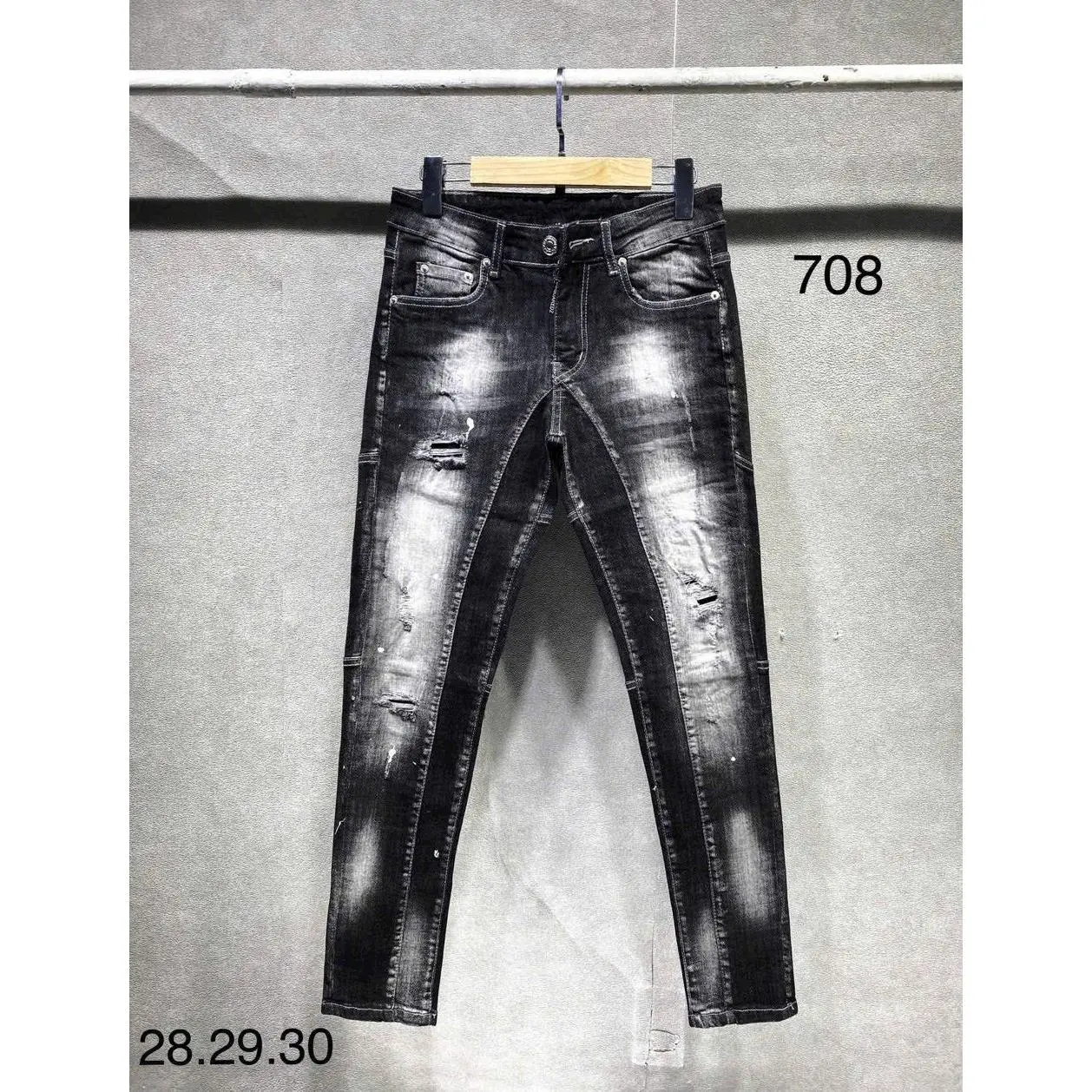 Quần jean nam dài rách xước 2 Đáy chẻ thân D.SQ siêu xịn hot trend hàng quảng châu cao cấp chuẩn hàng shop Menswear Pants