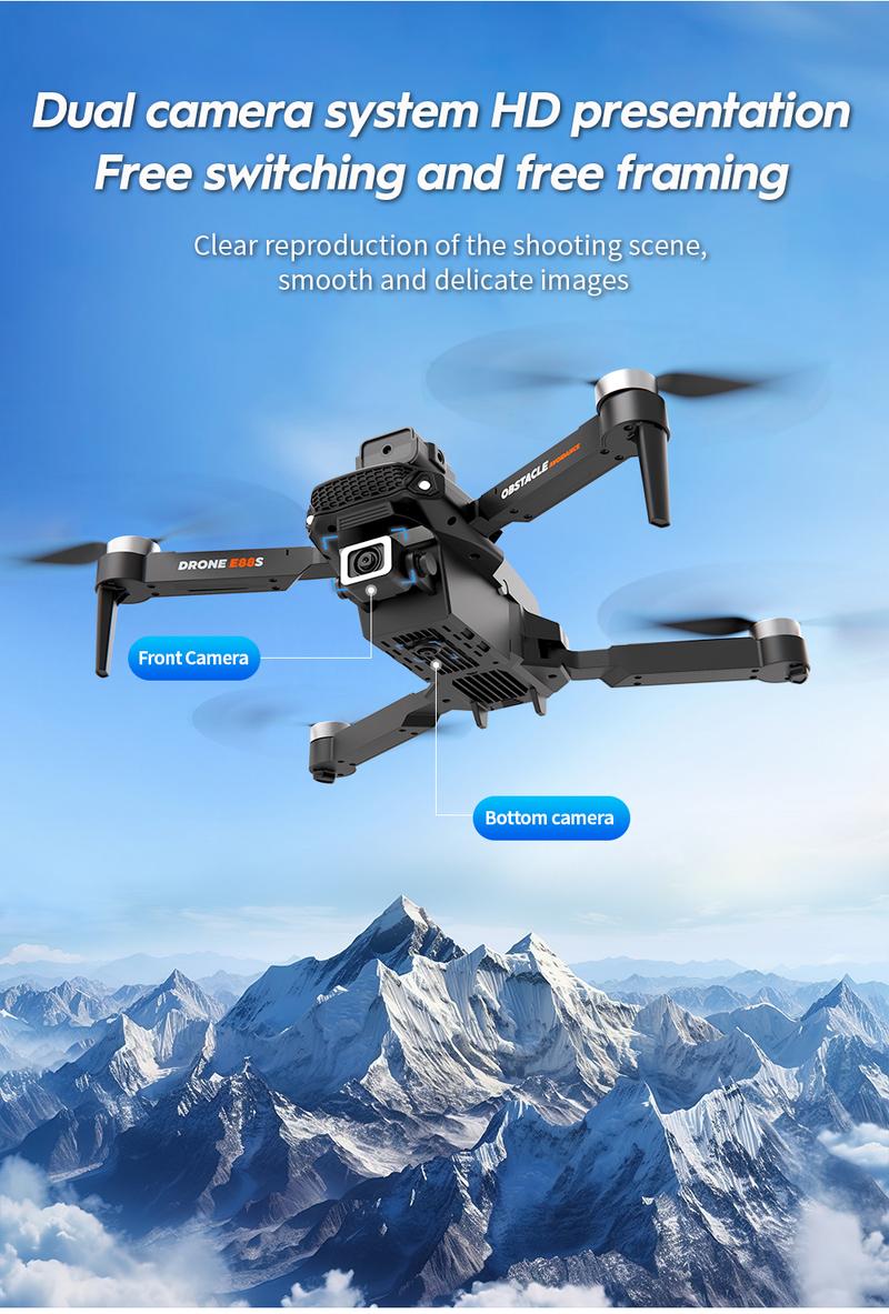 Product Introduction of [Genuine] 2024 new mini drone DJI level foldable RC drone with 8K camera ultra HD ESC quadcopter long range 5G remote control aircraft with brushless motor fly back with Button single Optical flow hover Dodge barrier 360 ° folding uniform 5