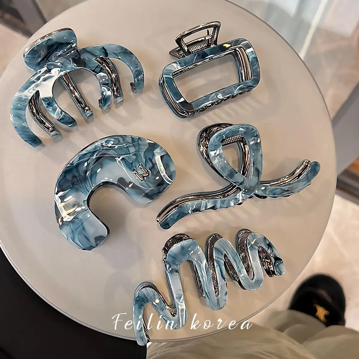 Metal Grip Women's Large Hair Clip Hair Volume More Back Head Shark Clip Headdress Light Luxury High-End Hair Accessories