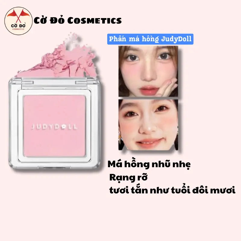 Phấn Đánh Đơn Sắc Judydoll, Độ Bóng Cao, Sửa Chữa Cằm, Có Màu Tím, Xanh Dương, Đào, Lì, Sữa Tự Nhiên, Màu Hồng Mơ, Thích Hợp Cho Nữ