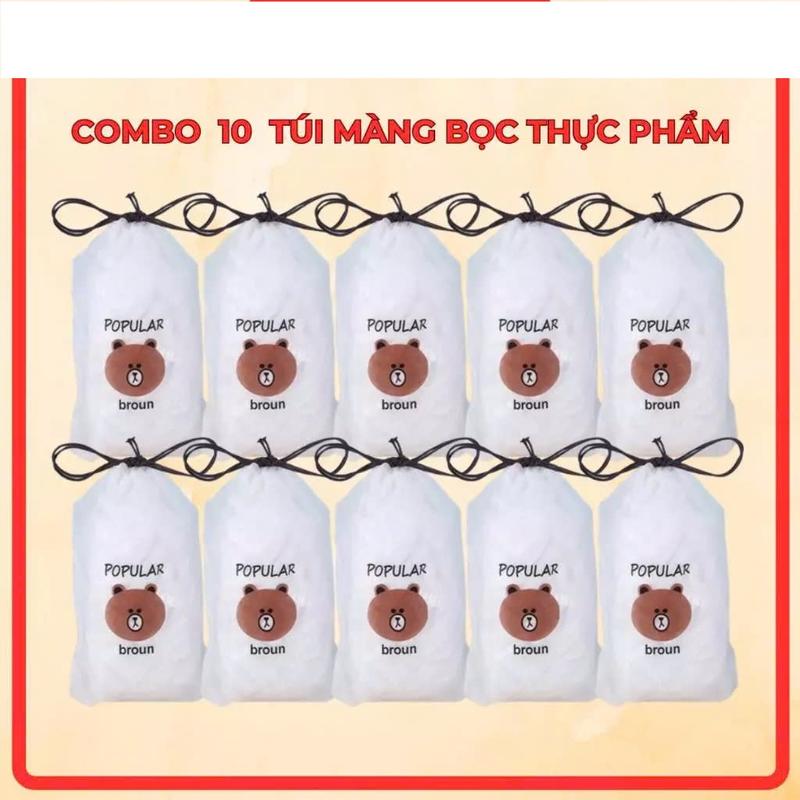 Combo 10 Túi 1000 cái Màng Bọc Thực Phẩm Có Chun Co Dãn Tái Sử Dụng Được Kèm…